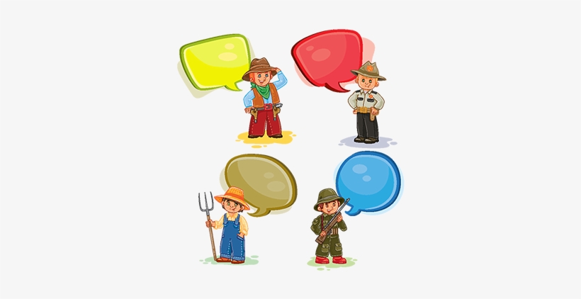 Set Vector Icons Of Small Children Different Professions, - Vector Graphics, transparent png download
