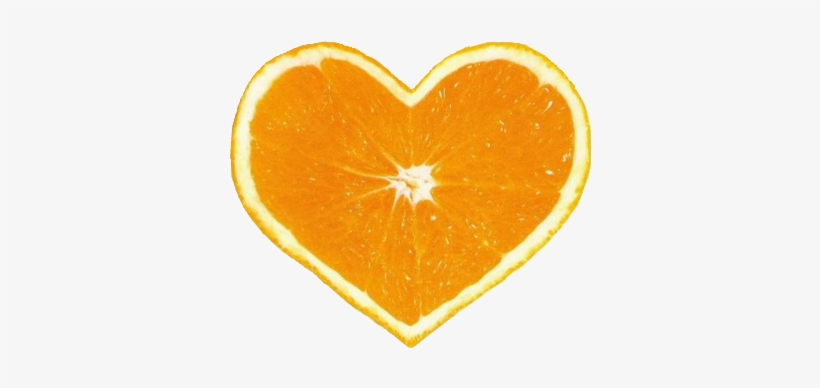 Tumblr Mp73pldgba1rgpyeqo1 500 - Orange Food Heart, transparent png download