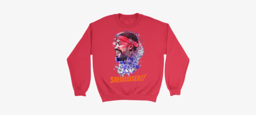 Crewneck Sweatshirt / Red / S Rasheed Wallace Watercolor - Squad Dog Sweatshirt, Golden Retriever Lovers Shirt,, transparent png download