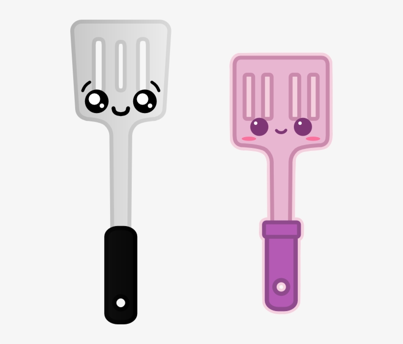 Image Black And White Dd Kawaii By Amis On Deviantart - Kawaii Spatula, transparent png download