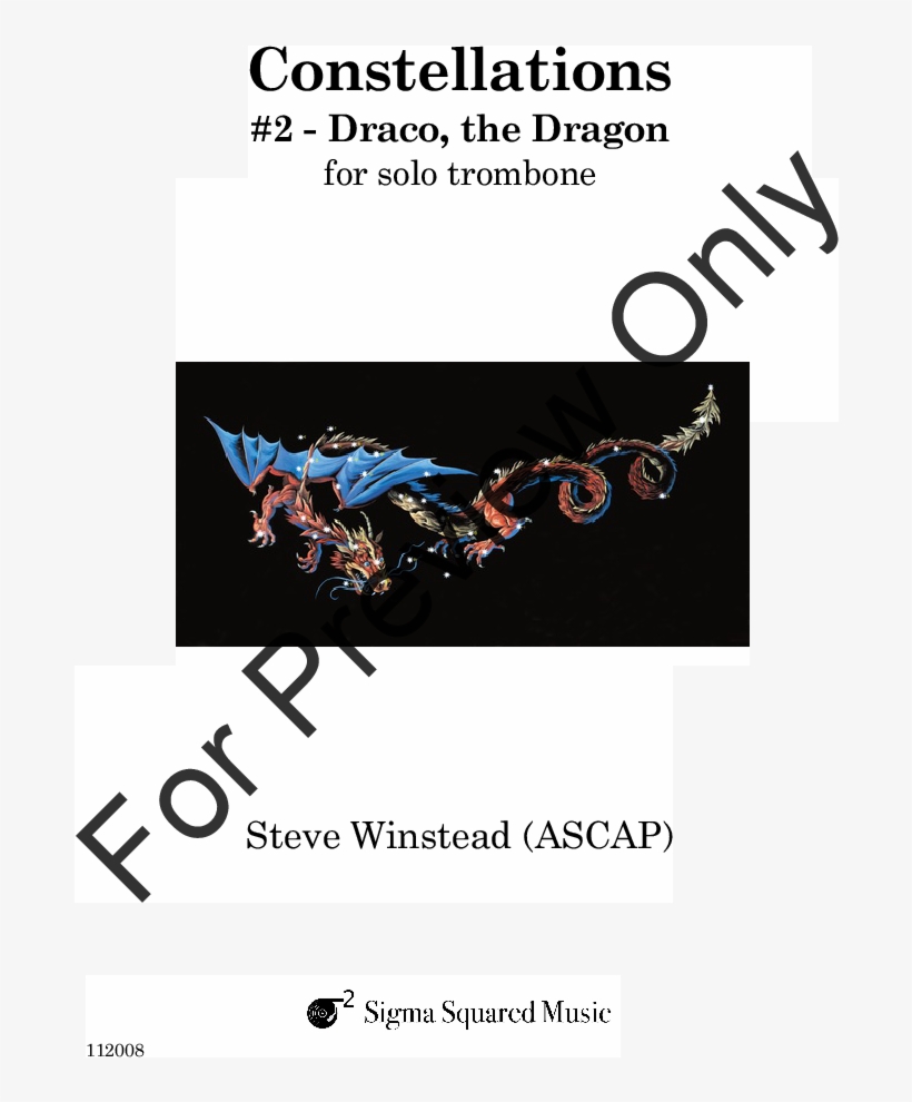 Sigma Squared Music - Constellations: #2 - Draco, The Dragon - Sheet Music, transparent png download