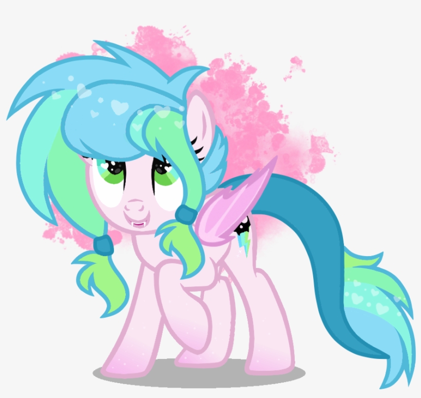 Chococakebabe, Bat Pony, Fangs, Female, Heart Eyes, - Speed Demon, transparent png download