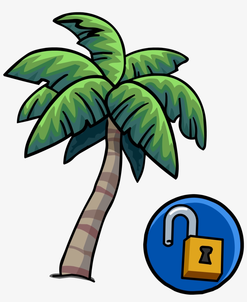 Tropical Palm Unlockable Icon - Palmera Club Penguin, transparent png download