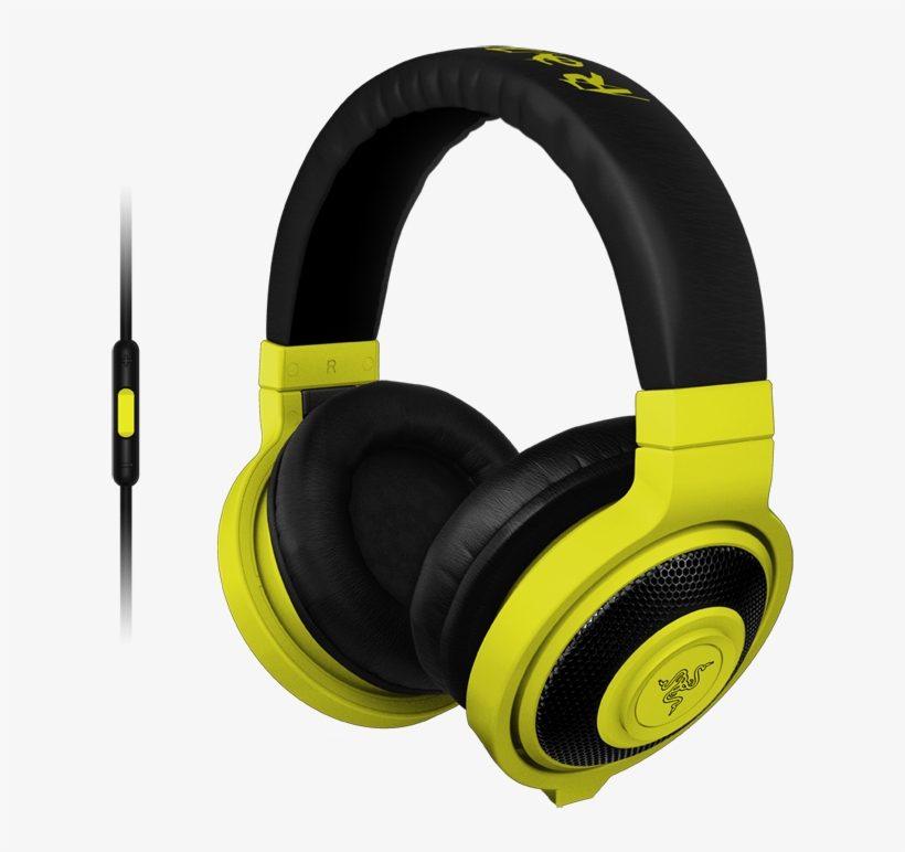 Razer Kraken Mobile Analog Music & Gaming Headset, - Razer Kraken Mobile - Neon Yellow, transparent png download