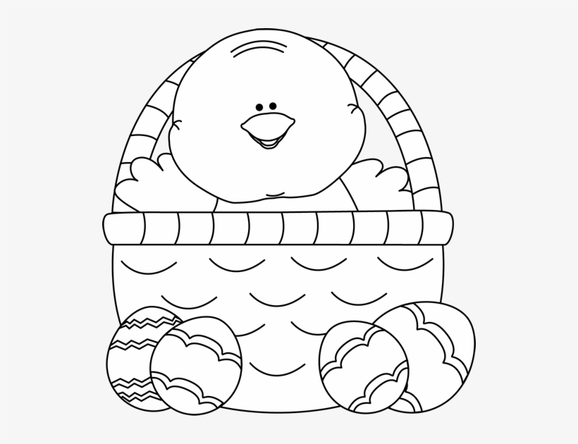 Easter Clipart Book - Easter Chick Clipart Black And White, transparent png download