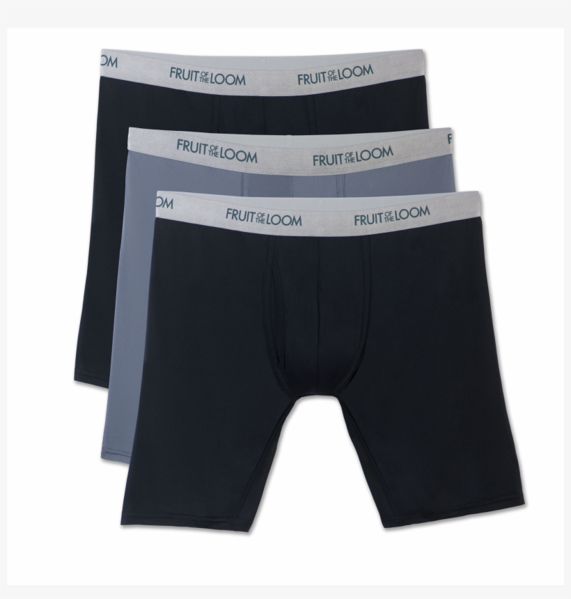Men's Everlight Long Leg Black/gray Boxer Briefs, 3 - Underpants, transparent png download