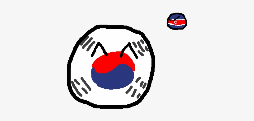 South Korea And Cameo North Korea - South Korea Ball Png, transparent png download