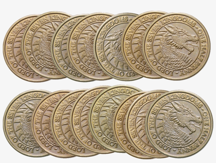 15 Aegon V Targaryen Half-pennies Gaming Coins - Metal Gaming Coins, transparent png download
