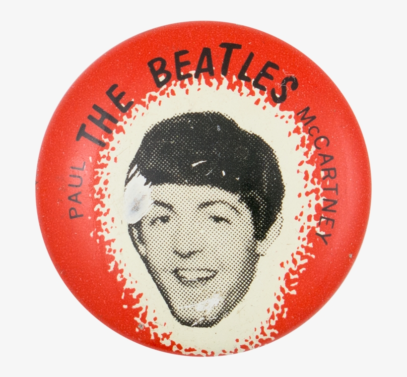 The Beatles Paul Mccartney - Original Vintage 60s Beatles Pinback Button Paul Mccartney, transparent png download