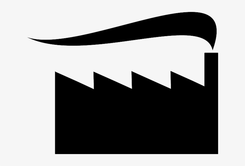 Factory, Industrial, Smoke, Manufacture, Industry - Factory Silhouette, transparent png download