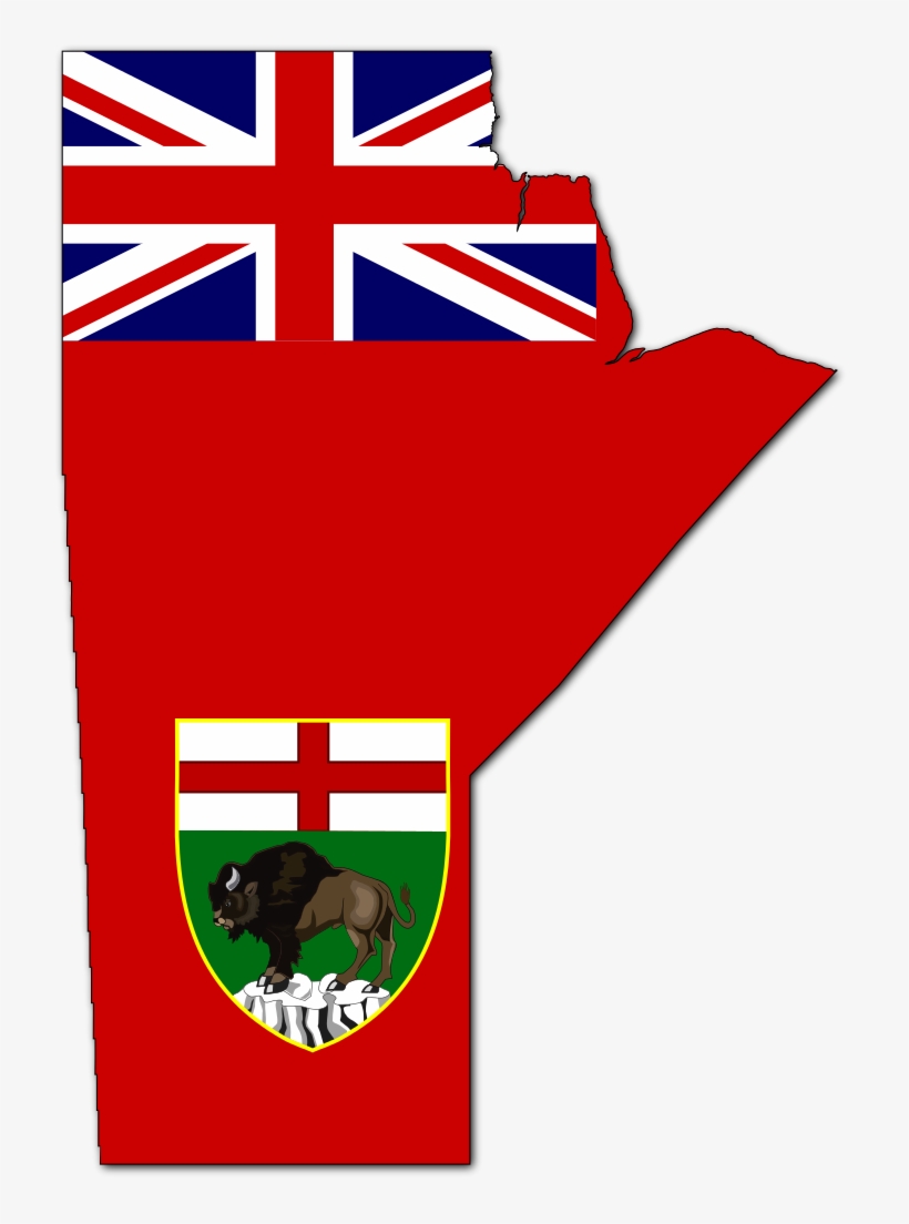 Flag-map Of Manitoba Canadian Things, I Am Canadian, - Manitoba Flag Map, transparent png download