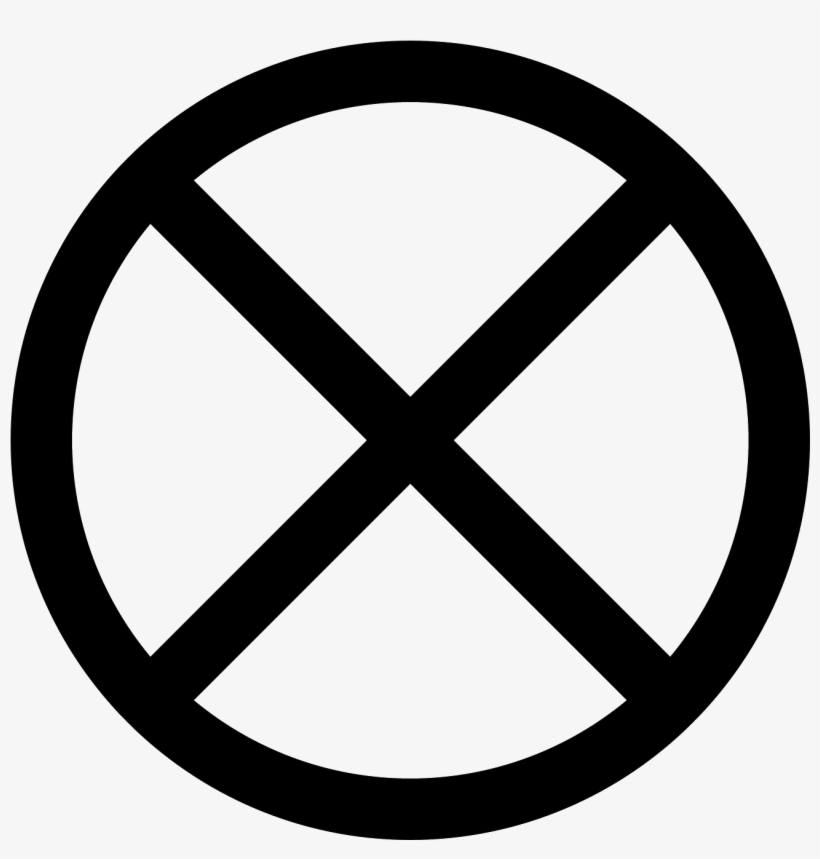 Railroad Crossing Icon - Cancel Icon Png Black, transparent png download
