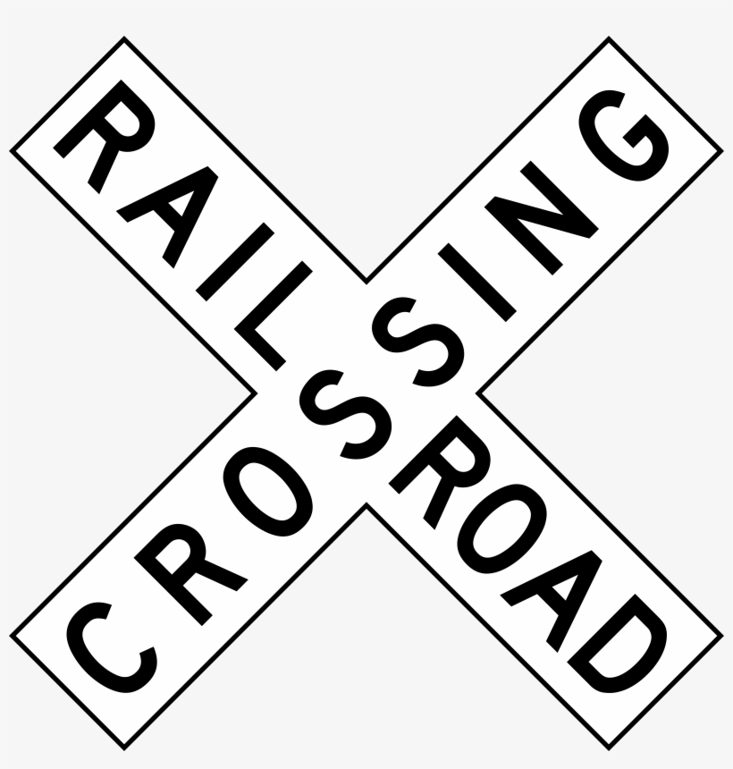 Big Image - Rail Road Crossing Sticker, transparent png download