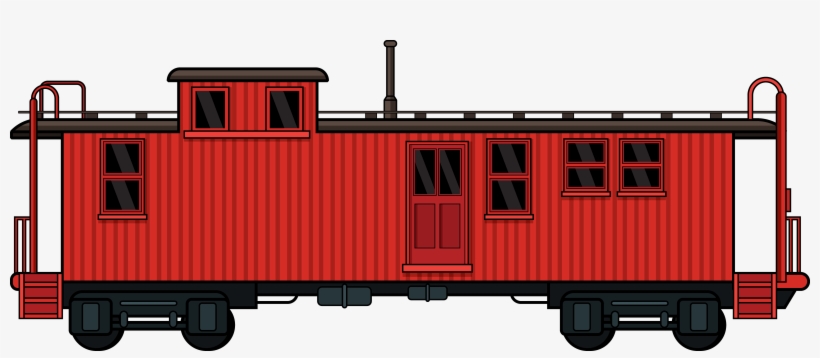 Rail Transport Train Passenger Car Goods Wagon Caboose - Transparent Background Caboose, transparent png download