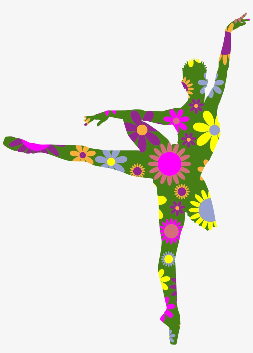 Big Image - Floral Ballerina, transparent png download
