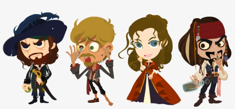 Pirates Of The Caribbean Clipart Caribian - Pirate Of The Caribbean Cartoon, transparent png download