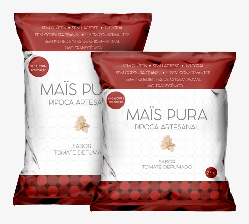 Mais Pura Pipoca Tomate 50g 25g - Pipoca Artesanal Mais Pura, transparent png download