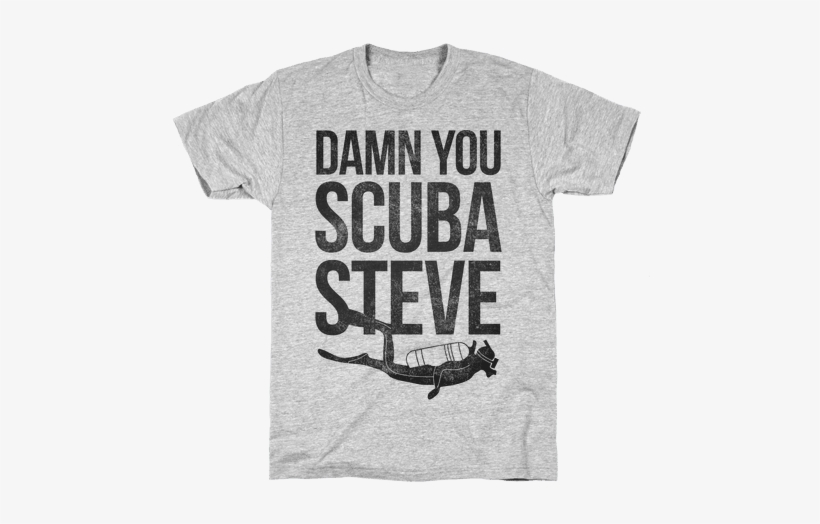 Damn You Scuba Steve Mens T-shirt - Gaming T Shirts, transparent png download
