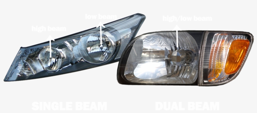 The Same Goes For Dual Beam Headlights - Car Headlights Png, transparent png download