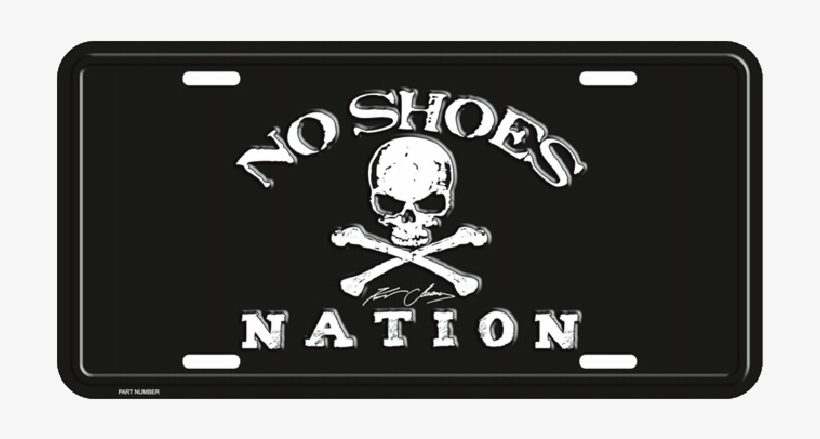 No Shoes Nation Embossed License Plate - Live In No Shoes Nation, transparent png download