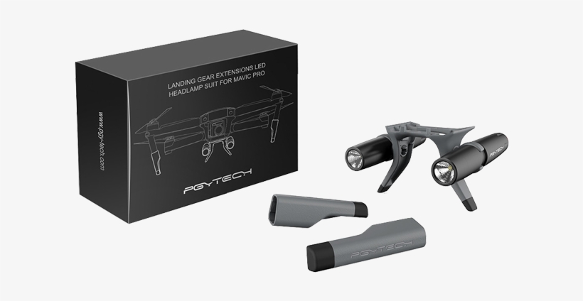 Pgytech Mavic Pro Led Headlight Set & Landing Gear - Mavic Pro Led Lights, transparent png download