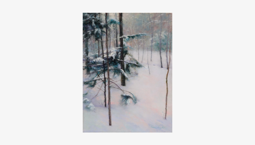 Frosty Pines 24 X 18 Pastel - Pastel, transparent png download