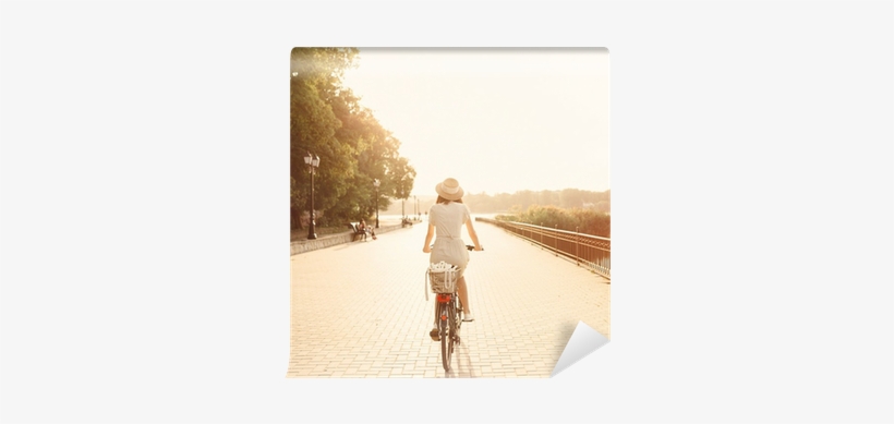 Girl Riding A Bicycle In Park Near The Lake - You Know You Re Not Important, transparent png download