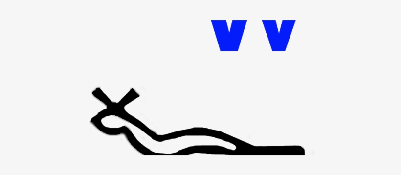 The Letter "v" In Ancient Egyptian Hieroglyphics - Letter V In Hieroglyphics, transparent png download