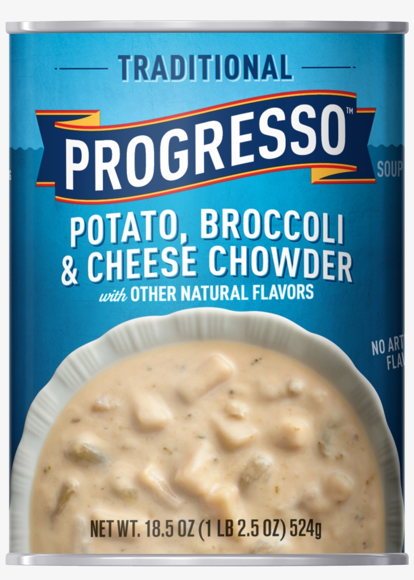 Progresso Traditional Potato Broccoli And Cheese Chowder - New England Clam Chowder Can, transparent png download