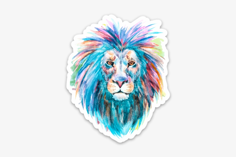 Click To Enlarge - Watercolor Lion, transparent png download