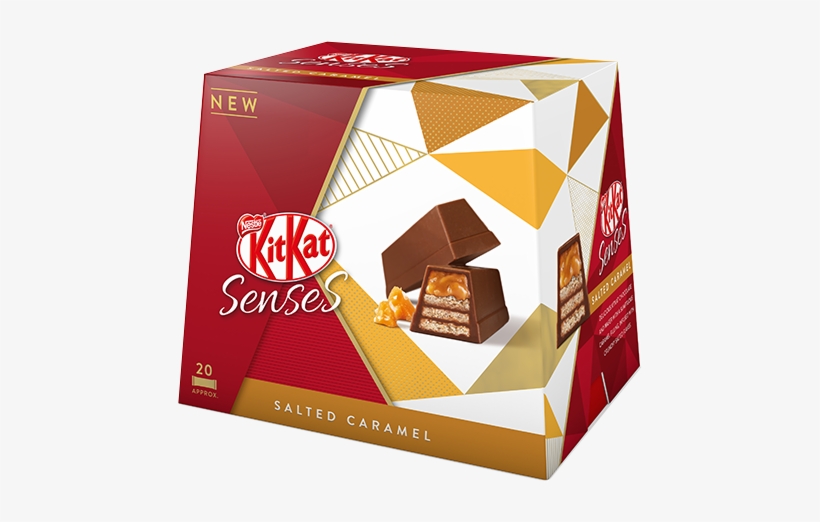 Kitkat Senses - Salted Caramel - Kit Kat Senses Hazelnut, transparent png download