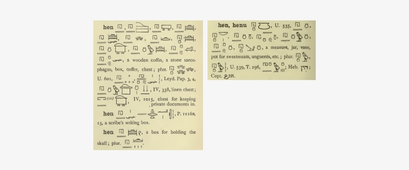 Hn Hen And Henu From Pages 447 And 448 Of E - Handwriting, transparent png download