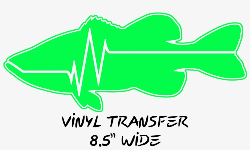 Flatfish Bass - Vinyl Transfer Decal, transparent png download