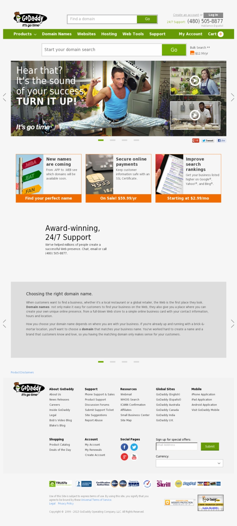 Godaddy Homepage, transparent png download