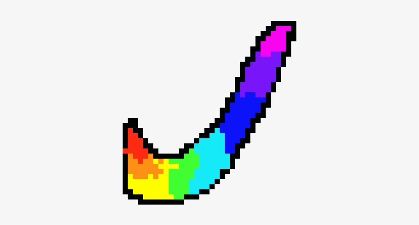 Rainbow Nike Sign - Pixel Art Rainbow Nike, transparent png download
