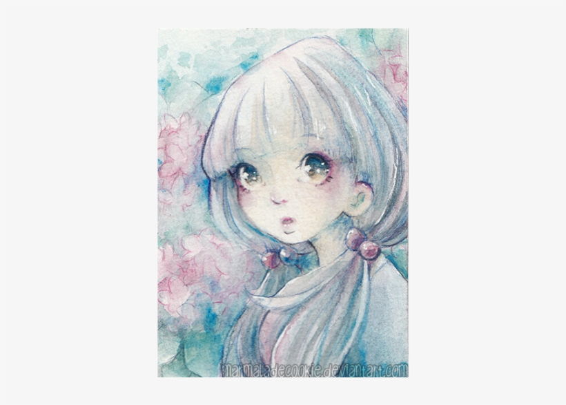 My Art Others Characters Perbaa Watercolor Cute Girl - Girl, transparent png download