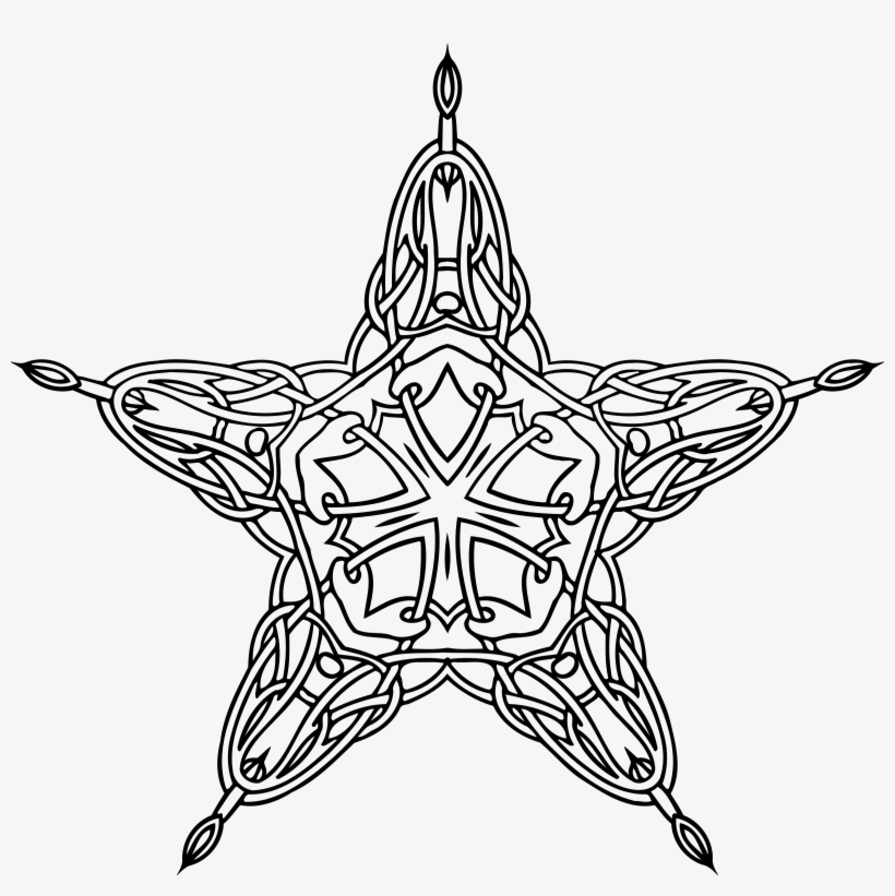 Black And White Star Monochrome Photography Line Art - Estrellas Blanco Y Negro Png, transparent png download