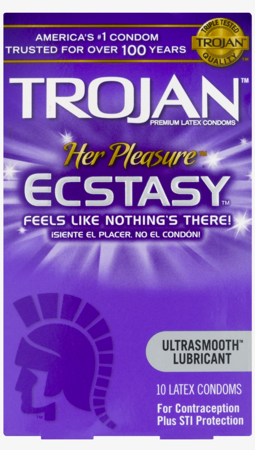 Trojan Her Pleasure Ecstacy Lubricated Latex Condoms, transparent png download