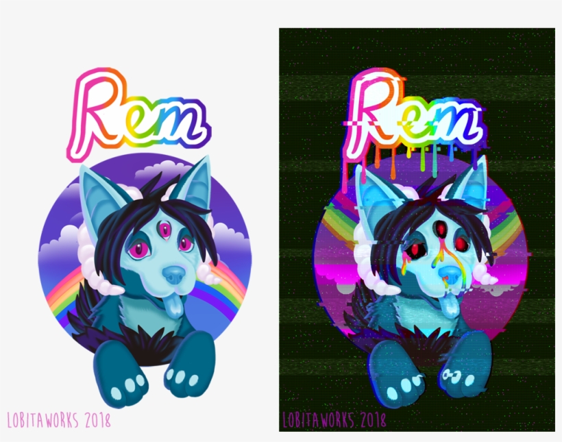 Another Batch Of Lisa Frank/glitch Badges Finished - Twitter, transparent png download