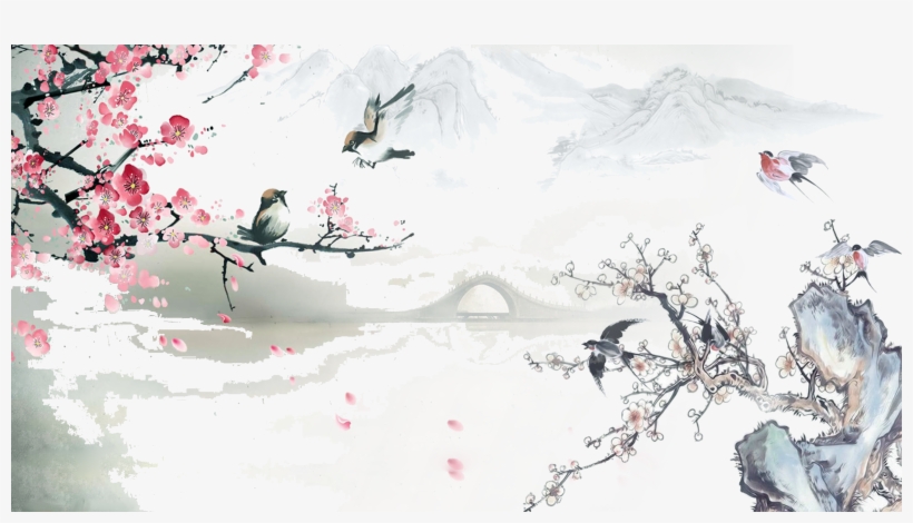Clip Art Transparent Library Chinoiserie Shan Shui - Chinese Ink Winter Painting, transparent png download