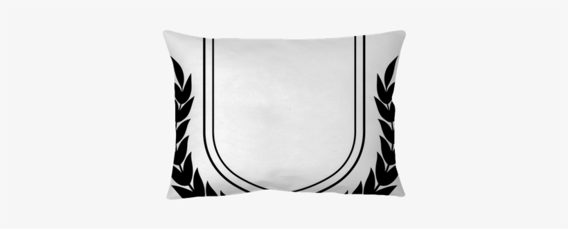 Vector Shield And Laurel Wreath Isolated Pillow Cover - Moshpit Family, transparent png download