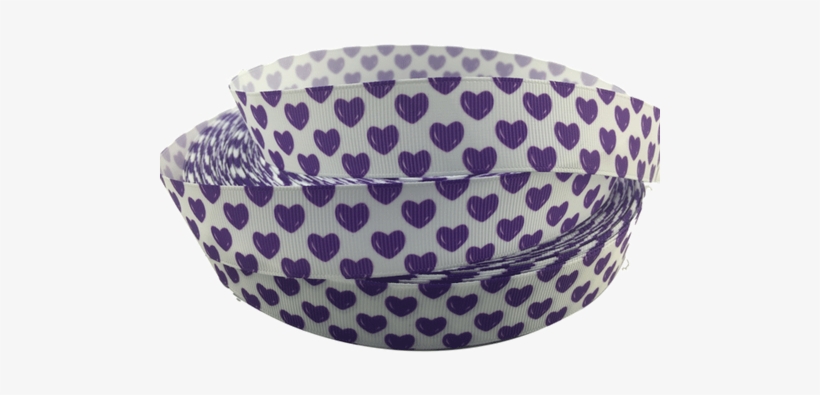 Purple Hearts Grosgrain Ribbons 1" - กระเป๋า เดินทาง ห ลุย ส์ สี ขาว, transparent png download