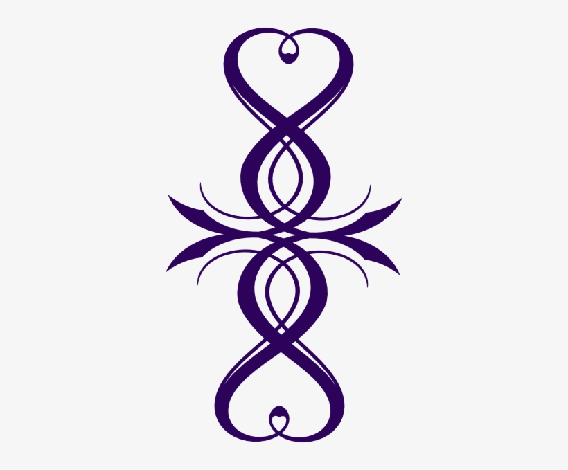 Purple - Heart - Clip - Art - Vertical Flourish PNG Image | Transparent ...