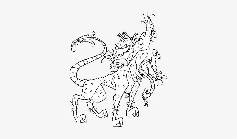 Cerberus Coloring Page - Dibujos De Cerbero, transparent png download