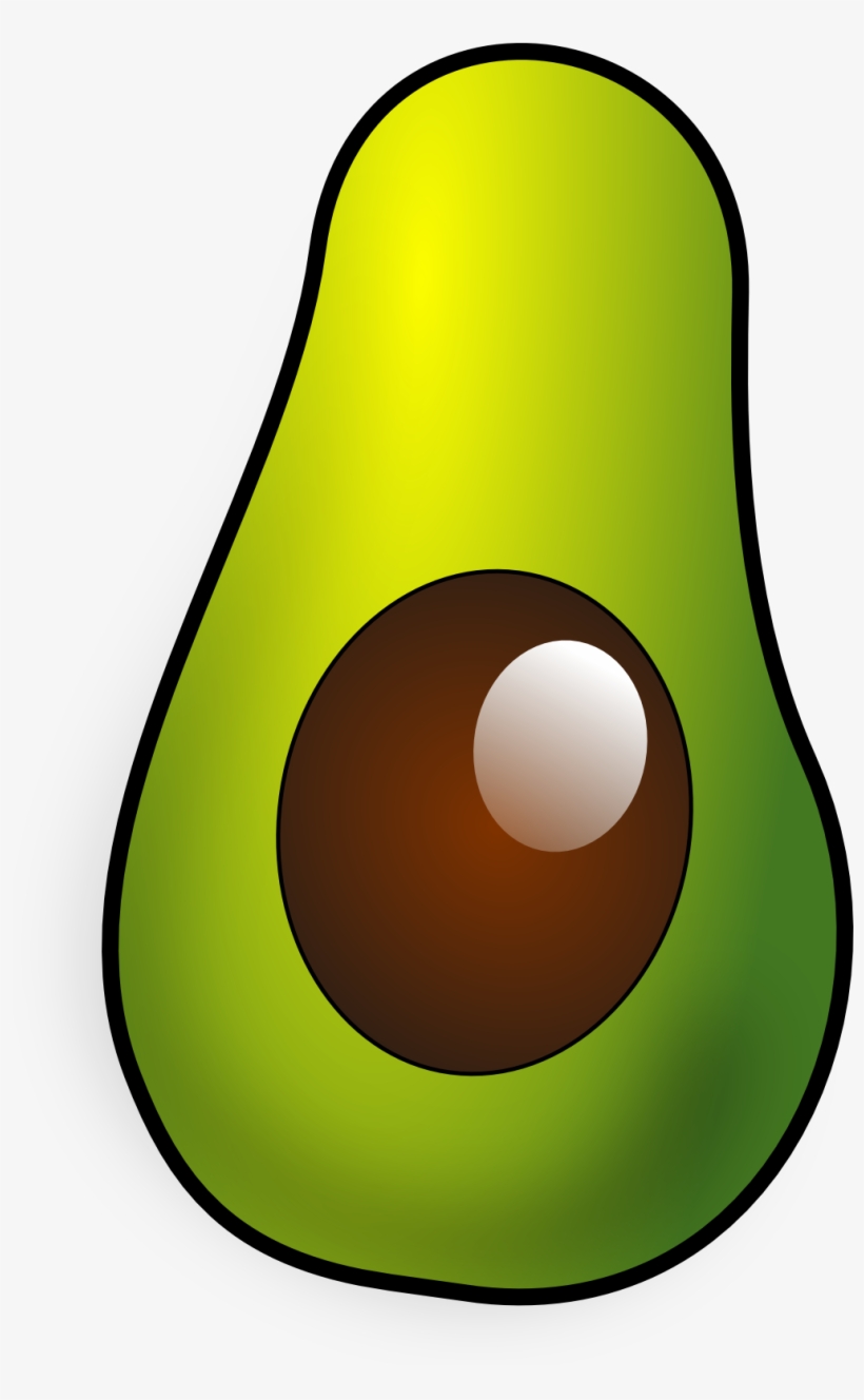 Fruits Clipart Avocado - Avocado Half Clipart, transparent png download