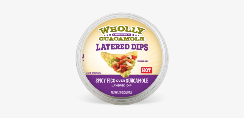 Wholly Guacamole Layered Dips Spicy Pico Hot, 10 Oz - Wholly Guacamole Layered Dip, transparent png download