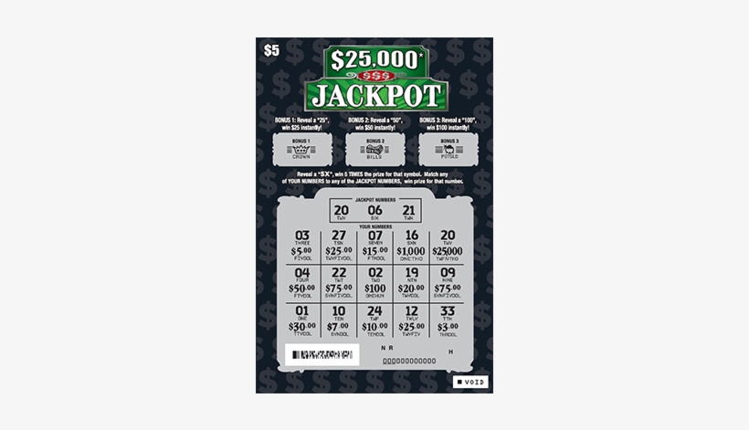 *experience The Fun And Excitement Of Playing A Scratch - 25000 Scratch Off Ticket, transparent png download