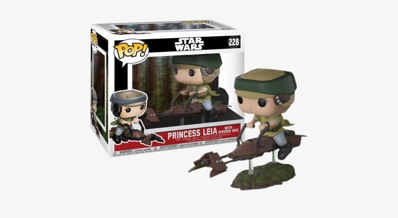 Leia On Speeder Bike Pop Dlx - Star Wars, transparent png download