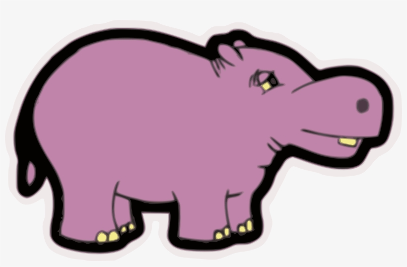 Pony Hippopotamus Computer Icons Download Animal - Purple Hippo Shower Curtain, transparent png download