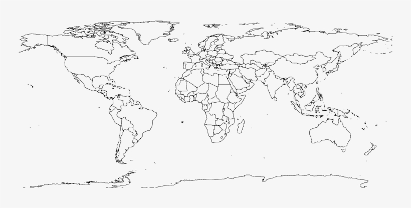 Free Vector World Map - Custom Africa Shower Curtain, transparent png download